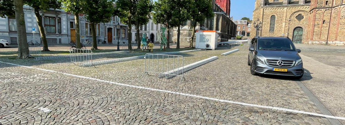 Tijdelijke fietsenstalling Vrijhof Maastricht